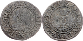 Ferdinand II., 1 Kreuzer 1637, Prague