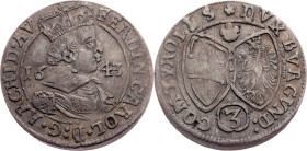 Archduke Ferdinand, 3 Kreuzer 1643, Hall
