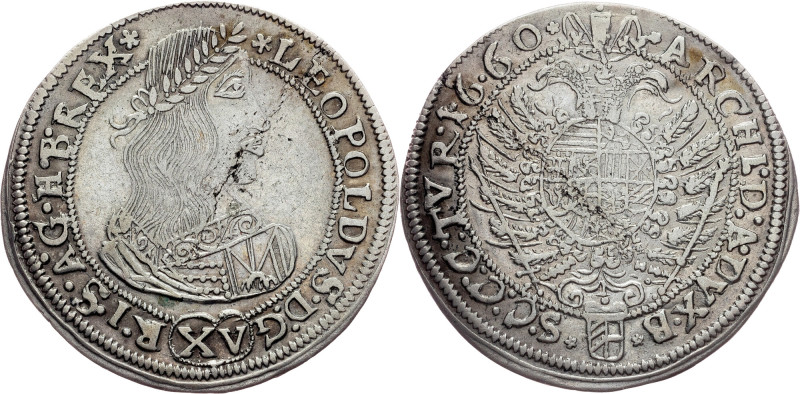 Leopold I., 15 Kreuzer 1660, Vienna Habsburg, Leopold I., 15 Kreuzer 1660, Vienn...