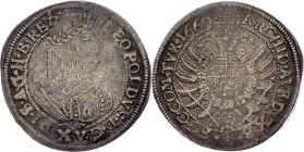 Leopold I., 15 Kreuzer 1660, Vienna