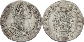 Leopold I., 15 Kreuzer 1677, KB, Kremnitz