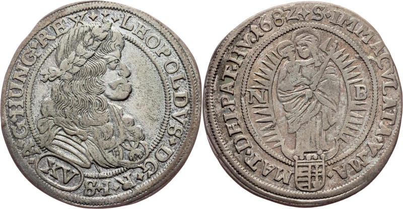 Leopold I., 15 Kreuzer 1682, Nagybanya Habsburg, Leopold I., 15 Kreuzer 1682, Na...