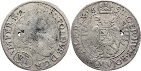 Leopold I., 6 Kreuzer 1693, MV, Prague
