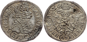 Leopold I., 3 Kreuzer 1697, GE, Prague