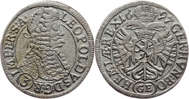 Leopold I., 3 Kreuzer 1697, GE, Prague