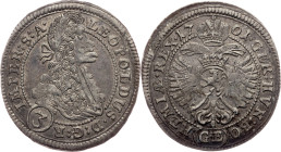 Leopold I., 3 Kreuzer 1701, GE, Prague