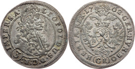Leopold I., 3 Kreuzer 1702, GE, Prague