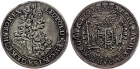 Leopold I., 1/2 Thaler 1703, KB, Kremnitz