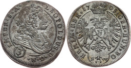 Leopold I., 3 Kreuzer 1705, BW, Kuttenberg