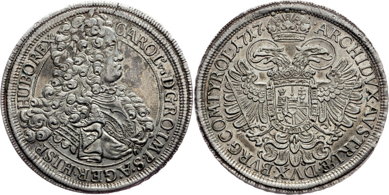 Charles VI., 1 Thaler 1717, Vienna Habsburg, Charles VI., 1 Thaler 1717, Vienna,...