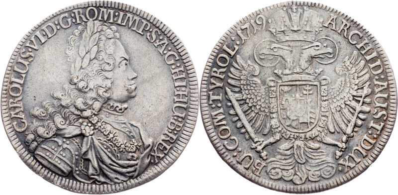 Charles VI., 1 Thaler 1719, Hall Habsburg, Charles VI., 1 Thaler 1719, Hall, 28,...