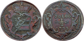 Italy, 1/2 Soldo 1733, Graz