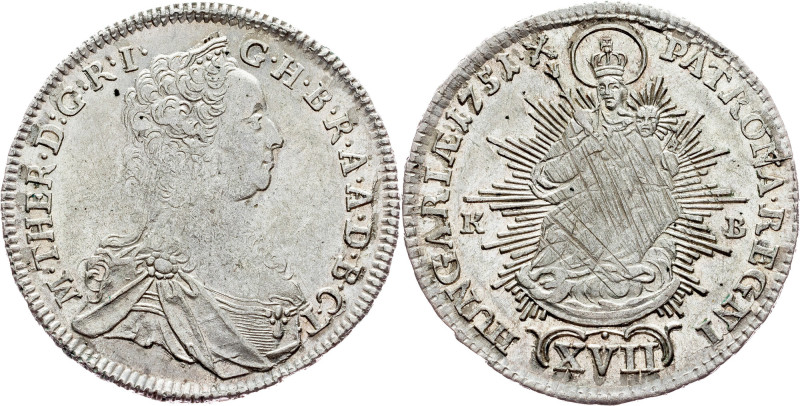 Maria Theresia, 17 Kreuzer 1751, KB Habsburg, Maria Theresia, 17 Kreuzer 1751, K...