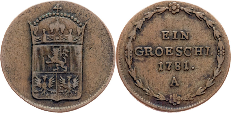 Joseph II., 1 Groeschl 1781, A Habsburg, Joseph II., 1 Groeschl 1781, A, 5,589 g...