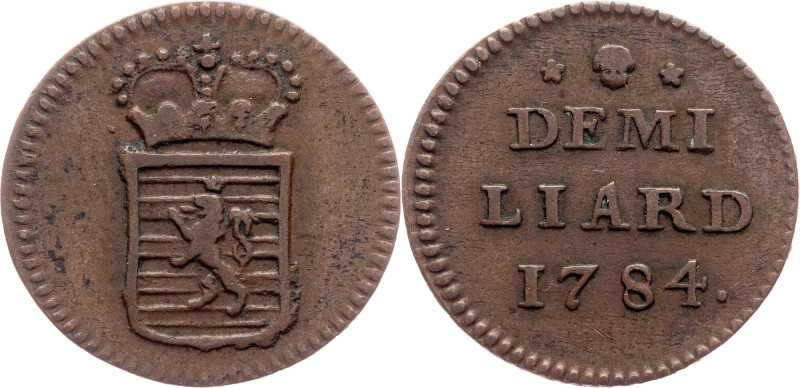 Luxembourg, 1/2 Liard 1784, Brussels Luxembourg, Joseph II., 1/2 Liard 1784, Bru...