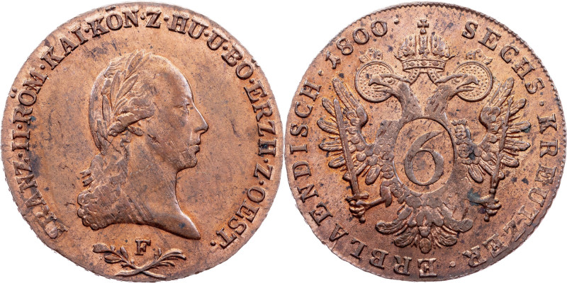 Franz I. (II.), 3 Kreuzer 1800, F, Hall Habsburg, Franz I. (II.), 3 Kreuzer 1800...