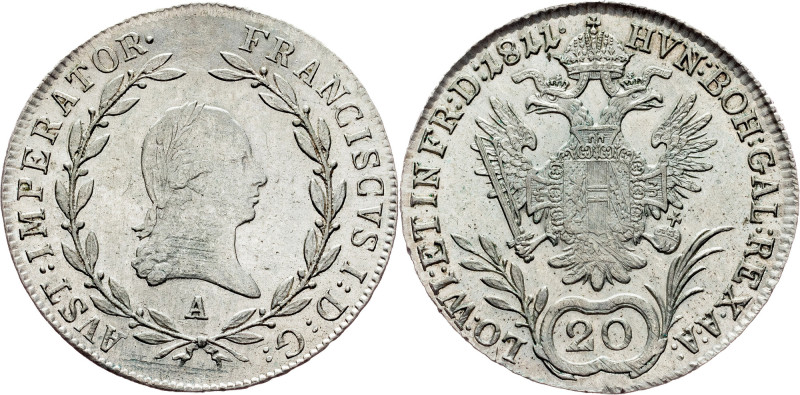 Franz I. (II.), 20 Kreuzer 1811, Vienna Habsburg, Franz I. (II.), 20 Kreuzer 181...