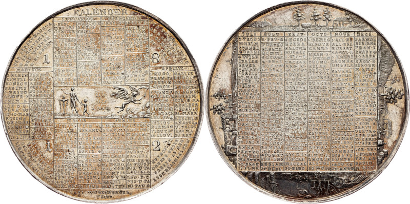 Franz I. (II.), Calendar Medal 1812, Carl Wurschbauer Habsburg, Franz I. (II.), ...