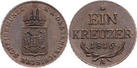 Franz I. (II.), 1 Kreuzer 1816, A