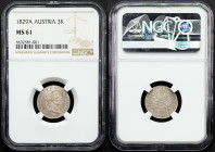 Franz I. (II.), 3 Kreuzer 1829, A