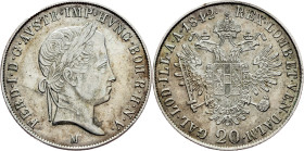 Ferdinand V., 20 Kreuzer 1842, Milan