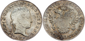 Ferdinand V., 20 Kreuzer 1848, E
