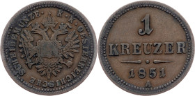 Franz Joseph I., 1 Kreuzer 1851, Vienna