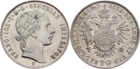 Franz Joseph I., 20 Kreuzer 1852, C, Prague