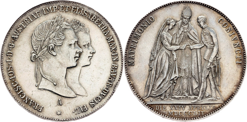 Franz Joseph I., 1 Gulden 1854, Vienna Habsburg, Franz Joseph I., 1 Gulden 1854,...