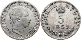 Franz Joseph I., 5 Kreuzer 1859, A, Vienna