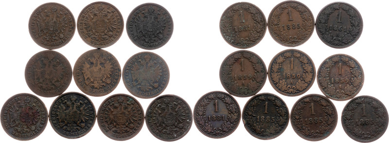 Franz Joseph I., 1 Kreuzer 1859-1885 Habsburg, Franz Joseph I., 1 Kreuzer 1859-1...
