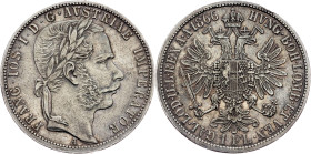 Franz Joseph I., 1 Gulden 1866, A, Vienna