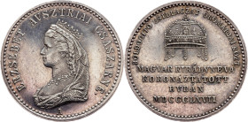 Franz Joseph I., Jeton 1867, Coronation in Buda