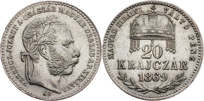 Franz Joseph I., 20 Krajczár 1869, KB Habsburg, Franz Joseph I., 20 Krajczár 186...
