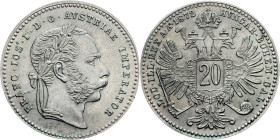 Franz Joseph I., 20 Kreuzer 1872, Vienna