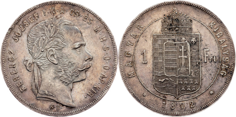 Franz Joseph I., 1 Forint 1872, KB Habsburg, Franz Joseph I., 1 Forint 1872, KB,...