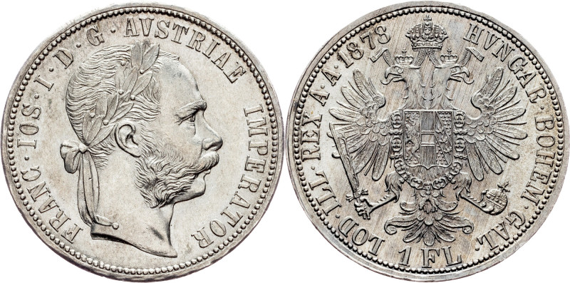 Franz Joseph I., 1 Gulden 1878, Vienna Habsburg, Franz Joseph I., 1 Gulden 1878,...