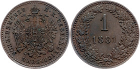 Franz Joseph I., 1 Kreuzer 1881, Vienna
