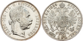Franz Joseph I., 1 Gulden 1884, Vienna