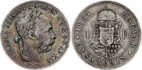 Franz Joseph I., 1 Forint 1887, KB