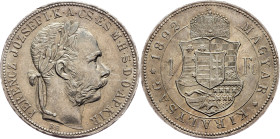 Franz Joseph I., 1 Forint 1892, KB