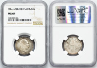 Franz Joseph I., 1 Krone 1893, Vienna
