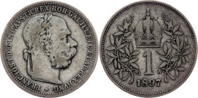 Franz Joseph I., 1 Krone 1897, Vienna