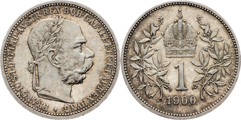 Franz Joseph I., 1 Krone 1900, Vienna Habsburg, Franz Joseph I., 1 Krone 1900, V...