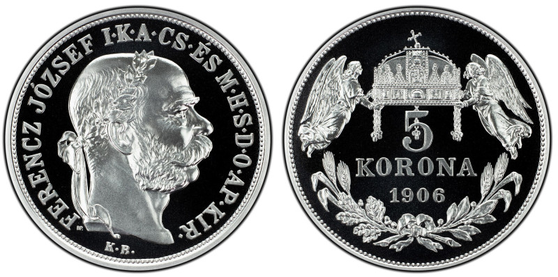 Franz Joseph I., 5 Korona 1906/2023, KB, Kremnitz Habsburg, Franz Joseph I., 5 K...