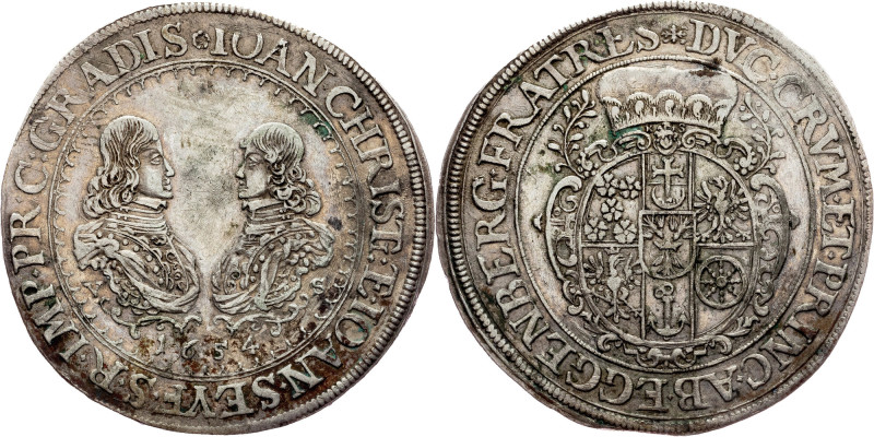 Johann Christian und Johann Seyfried, 1 Thaler 1654, Krumau Eggenberg, Johann Ch...