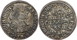 Charles II of Liechtenstein, 3 Kreuzer 1670, Kremsier