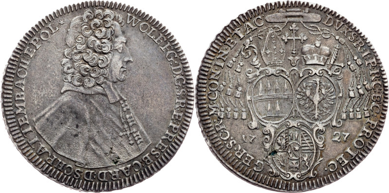 Wolfgang von Schrattenbach, 1 Thaler 1727, Kremsier Olmutz, Wolfgang von Schratt...