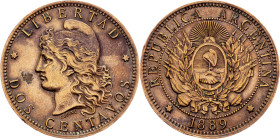 Argentina, 2 Centavos 1889, Buenos Aires