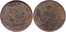 Argentina, 2 Centavos 1890, Buenos Aires